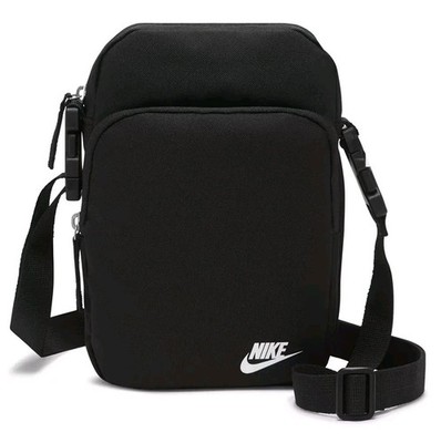 Nike Heritage Crossbody Bag Black White Swoosh DB0456-010 New Sealed 