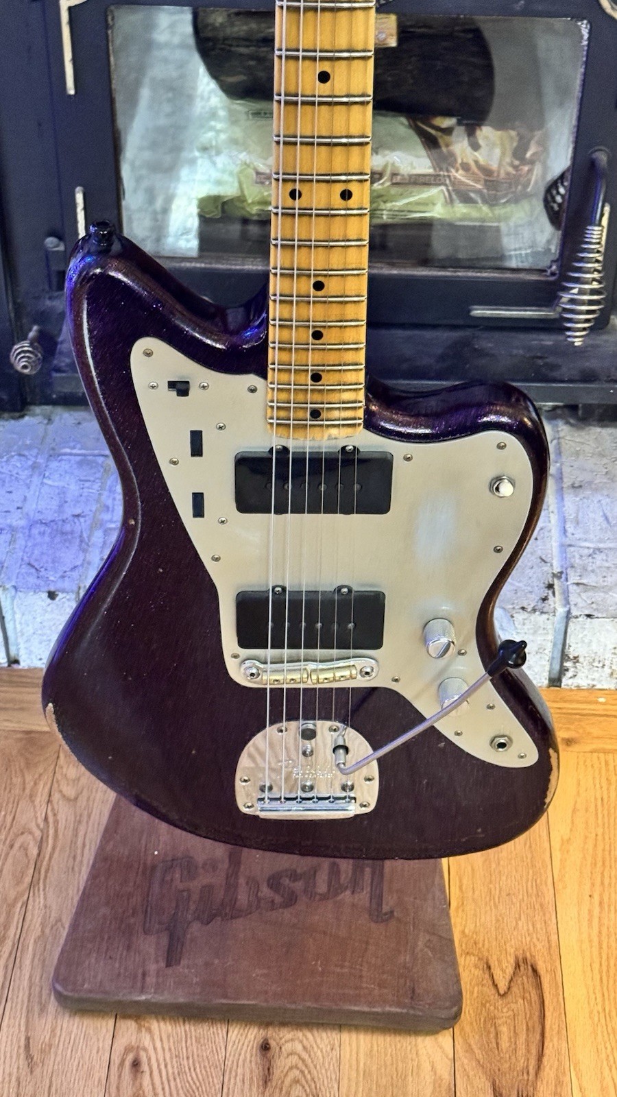 Fender Customshop Jazzmaster In Magenta Electric Guitar Relic’d