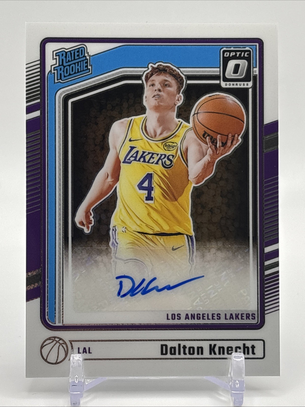 2024-25 Donruss Optic Rated Rookie #307 Dalton Knecht RC Autograph LA Lakers SP