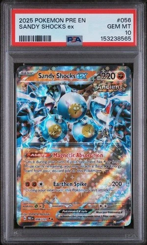 2025 POKEMON PRE EN-PRISMATIC EVOLUTIONS #056 SANDY SHOCKS ex PSA 10 (Q565