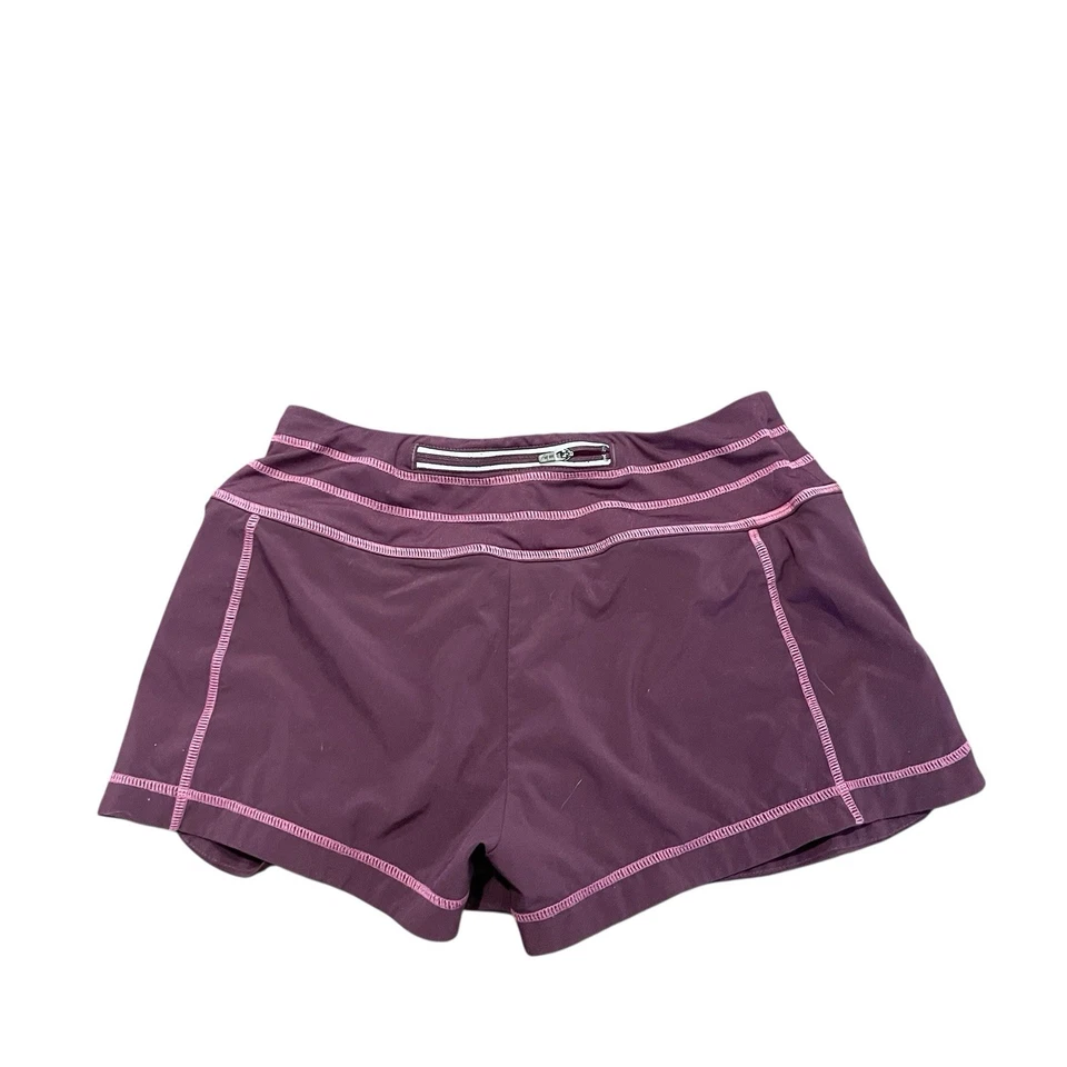 Athleta Women’s Stability Athletic Running Shorts Lined Purple Drawstring Sz XS - Image 2 of 4