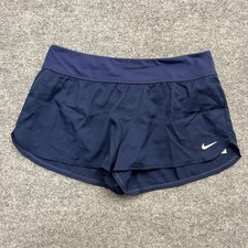 Nike Women s Swim Bottom Shorts Navy Blue Size XL NESS9200-440 Lined Drawstring