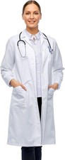 Professional Lab Coat for Women  Men, White Unisex Labcoat, Cotton X-Small