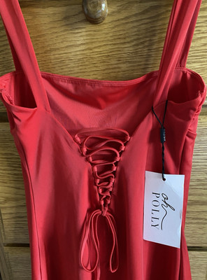 red mini dress styling Halter mini dress Red Red / Large