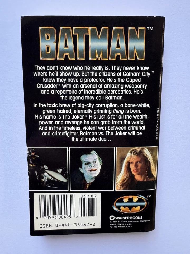 BATMAN (1989) Warner Books Movie Novel Novelization First Printing - Image 2 of 4