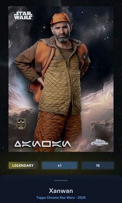 Xanwan Debut Aurebesh SP Black 10cc - Star Wars Card Trader Topps Chrome 2025