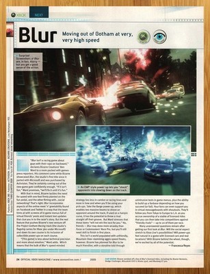 2009 Blur Xbox 360 PS3 PREVIEW Print Ad/Poster Car Video Game Promo Wall Pop Art
