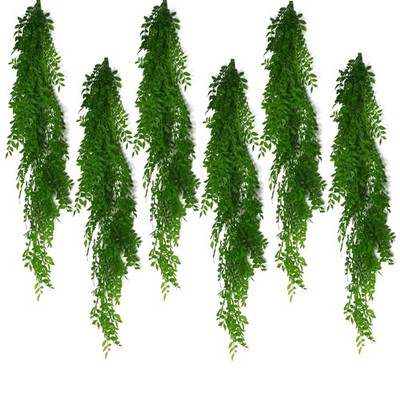 Künstlicher Farn hängende Pflanze grün 100 cm (3,3 Fuß) realistisches Indoor Blatt Design