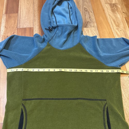 Hoodie Damen Große L Melanzana Olivgrün Türkis Micro Grid Colorado - Bild 5 von 9