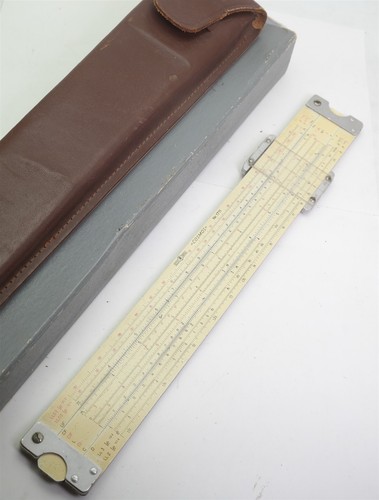 Vtg Cosmos 1711 Slide rule Eco Bra Germany made W/ Case
