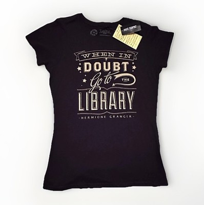NWT Out Of Print When In Doubt Go To The Library Hermione Granger Women Size M