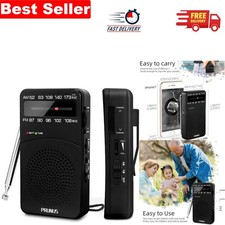 J-166 Portable Battery Operated AM FM Radio - Compact & Lightweight Design