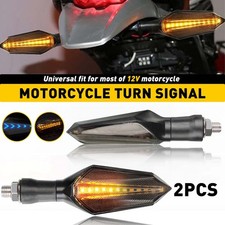 Motorcycle LED Turn Signal Lamp Sequential Flowing Indicator Lights Amber Light