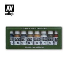 Vallejo Paint 17ml Bottle Metallics Model Color Paint Set 8 Colors 