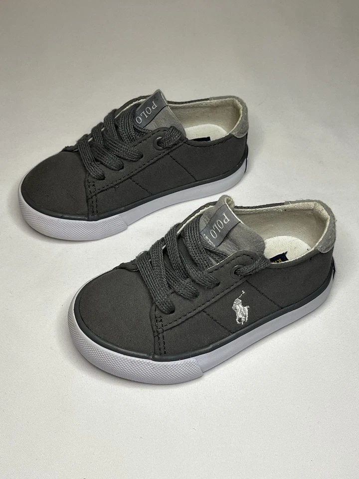 Polo Ralph Lauren Gris Lona Zapatos/Zapatillas - Niño Pequeño Talla 5 - Foto 3 de 4