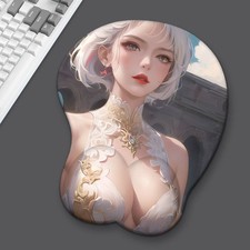 Animation 3D breast mouse pad anime super large silicone wrist guard beauty