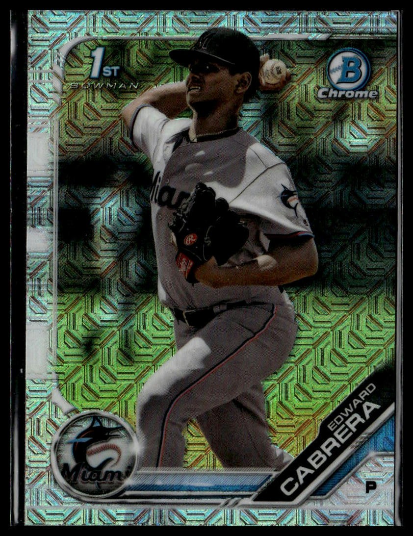 2019 Bowman #BCP-114 Edward Cabrera Chrome Prospects Mojo Refractors