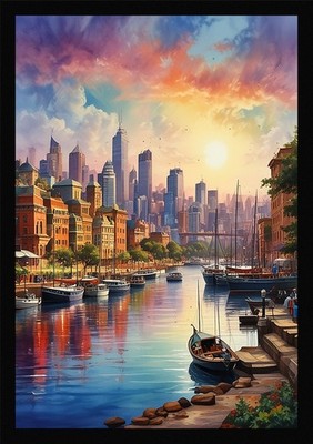 Epischer Hafen von Sydney gerahmtes Wandbild Poster Leinwanddruck Bild