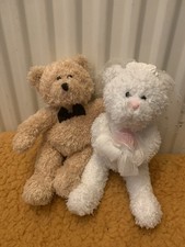 TY Beanie Babies Blissful Wedding Duo Bears Bride & Groom Set of 2