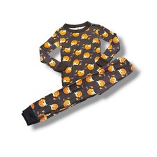 Hanna Andersson Star Wars Grogu Pumpkin Halloween Pajama Set Kids 4 Black
