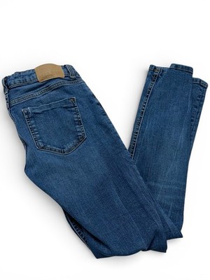 Zara Basic Z1975 Distressed Skinny Jeans Women's Size 6 Blue Denim