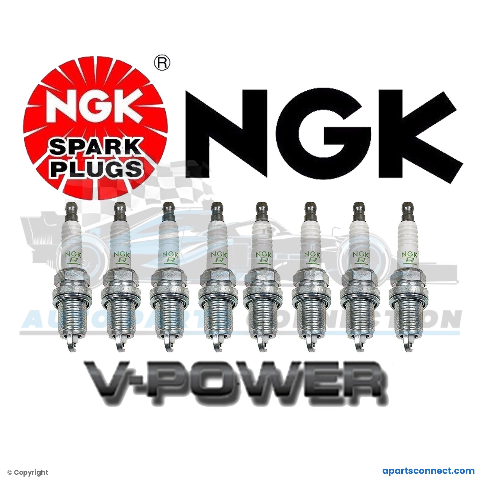 1959-1965 CHRYSLER DODGE 6.8L V8 413 IMPERIAL 880 NGK V-POWER SPARK PLUGS