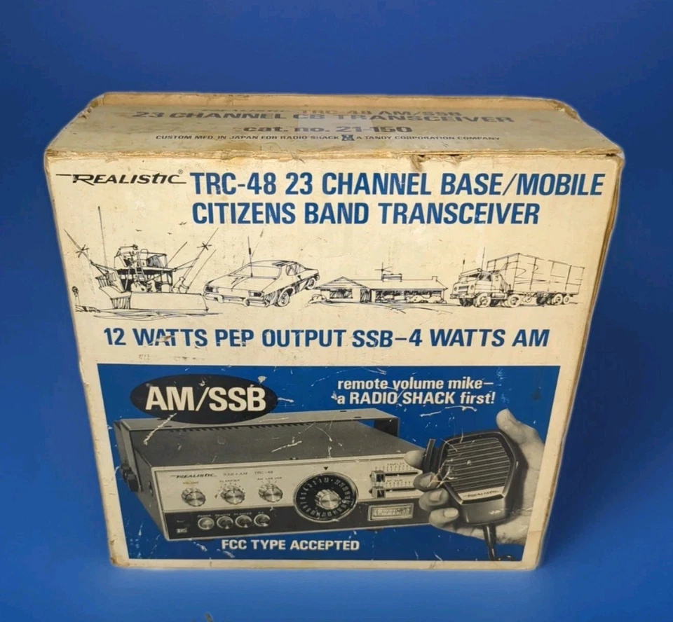VINTAGE Realistic TRC 48 23 Channel / Base/ Mobile / CB Radio Transceiver W/ Box - Image 3 of 4