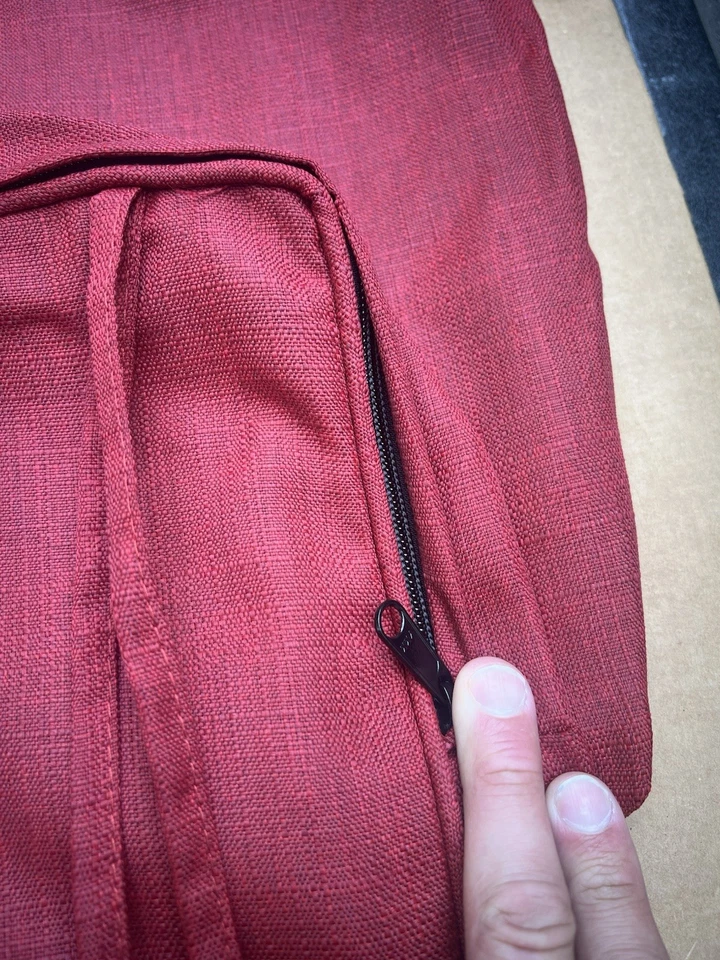 Hampton Bay Chili Cushion Slipcovers Top And Bottom Set Of 2. Measurement In Des - Image 3 of 4