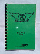 AEROSMITH Authentic 1990 Pump European Leg Tour 70-Page Tour Itinerary Booklet