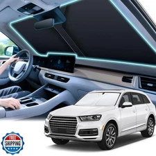 SINGARO 300T Universal Car Windshield Sun Shade, Foldable Reflective for Wind