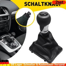 2x Schaltknauf Hebel 6 Gang Schaltsack Rahmen für Audi A4 B8 A5 8T Q5 8K0863278
