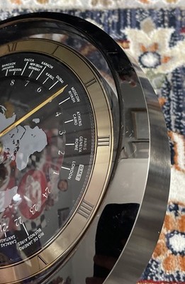 VTG Seiko Quartz World Clock Time Zones Lights Airplane Hand