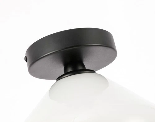 Elegant Lighting LD2255 Gene 8"W Semi-flush Ceiling Fixture - Black - Picture 10 of 12