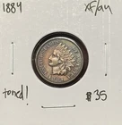 1884 Indian Head Cent XF/AU Toned!