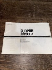 SUNPAK Auto 36DX Thyristor Camera Flash Owners Manual In English