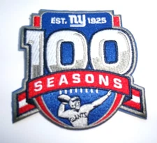 LOT OF (1) NEW NFL NEW YORK GIANTS 100 SEASONS PATCH # 55A