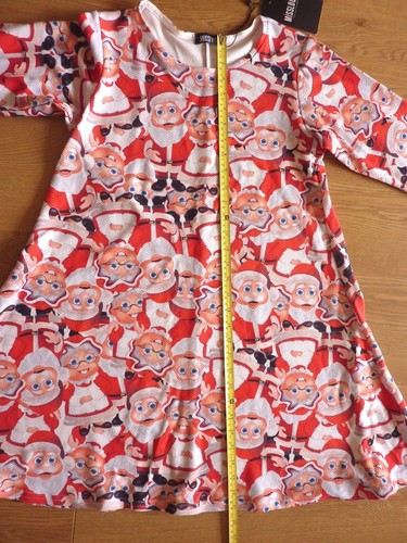 MISSLOOK Christmas Dress Ladies Mr & Mrs Santa S/M Chest 35 in. New with Tag - Picture 9 of 11