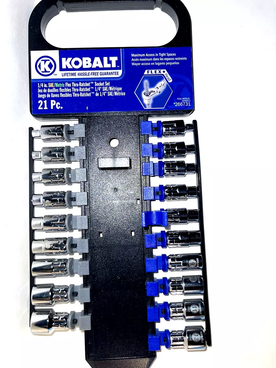 Kobalt 1 4 19 pc SAE Metric Socket set