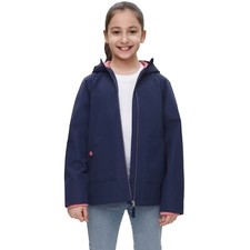 Rokka Rolla Girl's Durable Weather-Resistant Hooded Rain Jacket