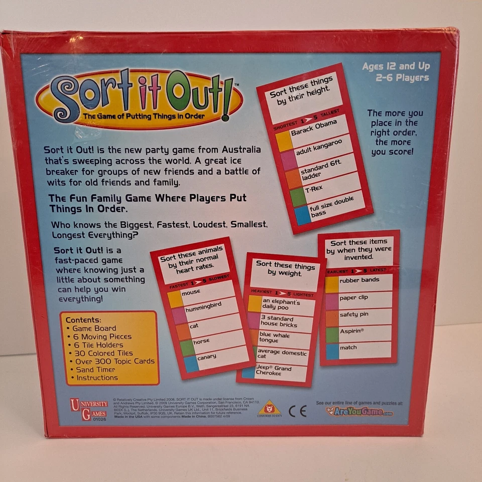 Sort It Out Board Game NIB Family Fun Winter Activity - Image 2 of 3
