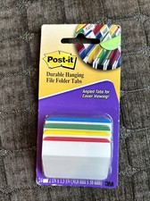 3M Post-it Filing Tabs, 2in x 1.5in Angled - Assorted Bright Colors - 24 tabs
