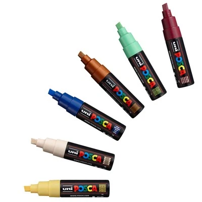 UNI-BALL POSCA Uni POSCA PC-8K 8mm Chisel Tip Art & Craft Paint Colour Marker Pens