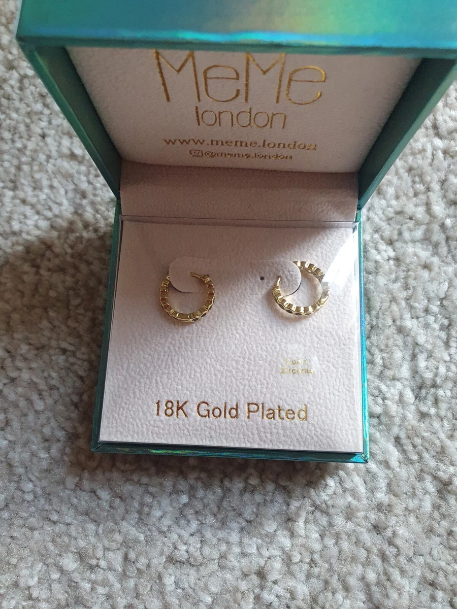 Meme london 18k gold plated earrings deals