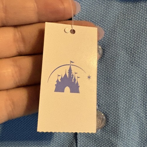 Disneyland Hong Kong Boys Polo Shirt Sz XS Collared Blue Vacation Resort Travel - Foto 6 di 7