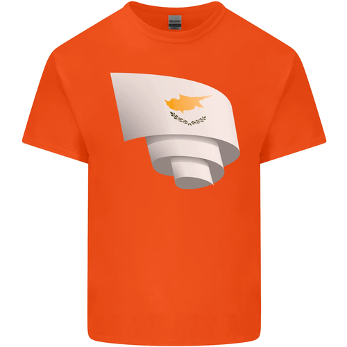 Curled Cyprus Flag Cypriot Day Football Kids T-Shirt Childrens - Picture 30 of 56
