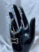 Collare cane Swarovski fatto a mano scintillante e pois per compagni canini chic