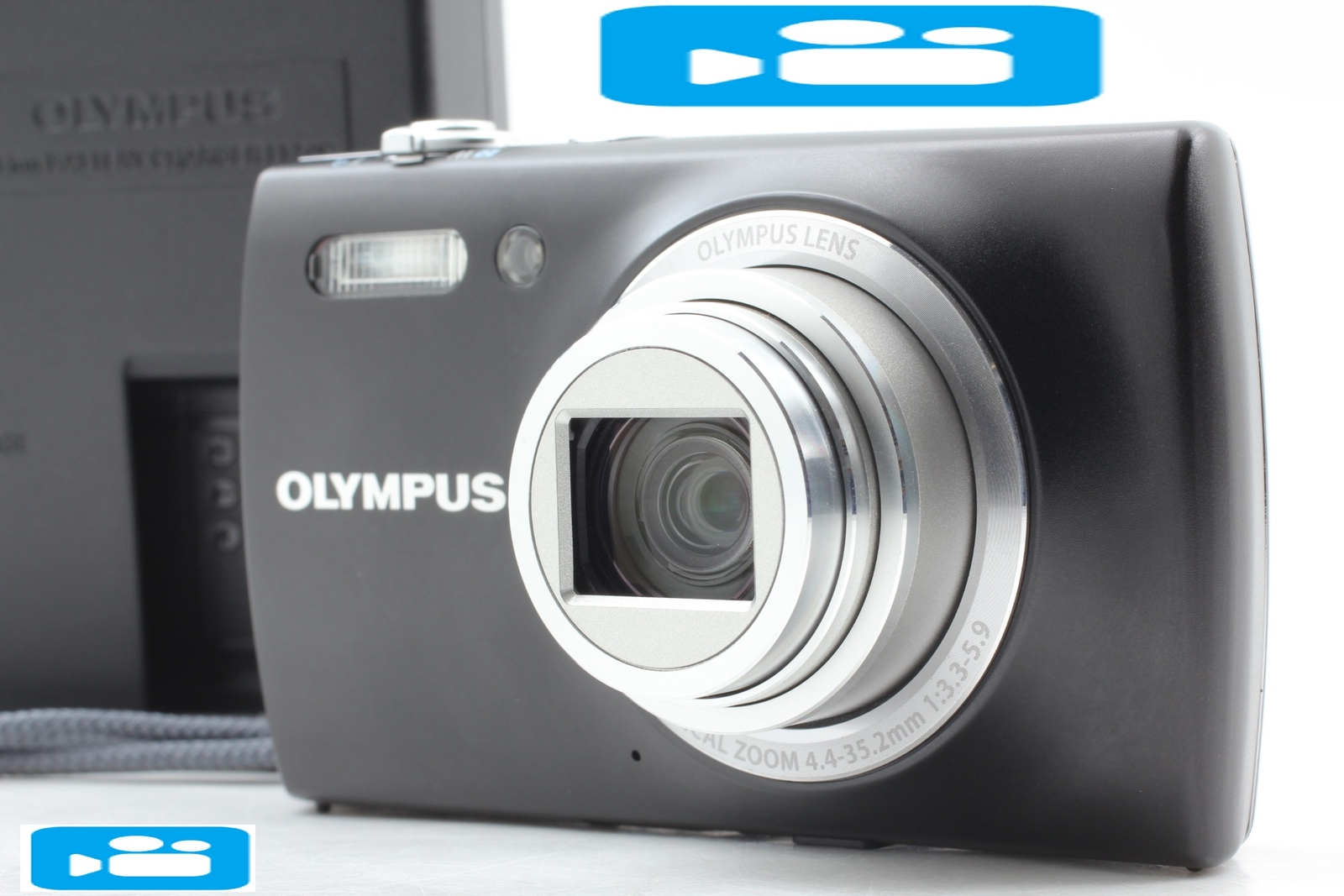🎦VIDEO👀[MINT] Olympus VH-510 12.0MP Compact Digital Camera Black From JAPAN