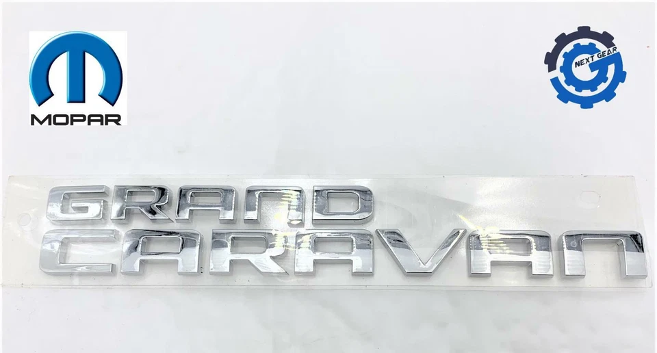 68087121AA 全新 Mopar 铬升降门铭牌 适用于 2011 - 2020 道奇 Grand Caravan — 第 2/4 张图片