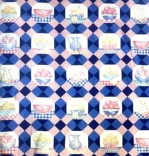 Vintage Lightweight Cotton Fabric 1980's Country Print Home Decor BTY NTI Inc.