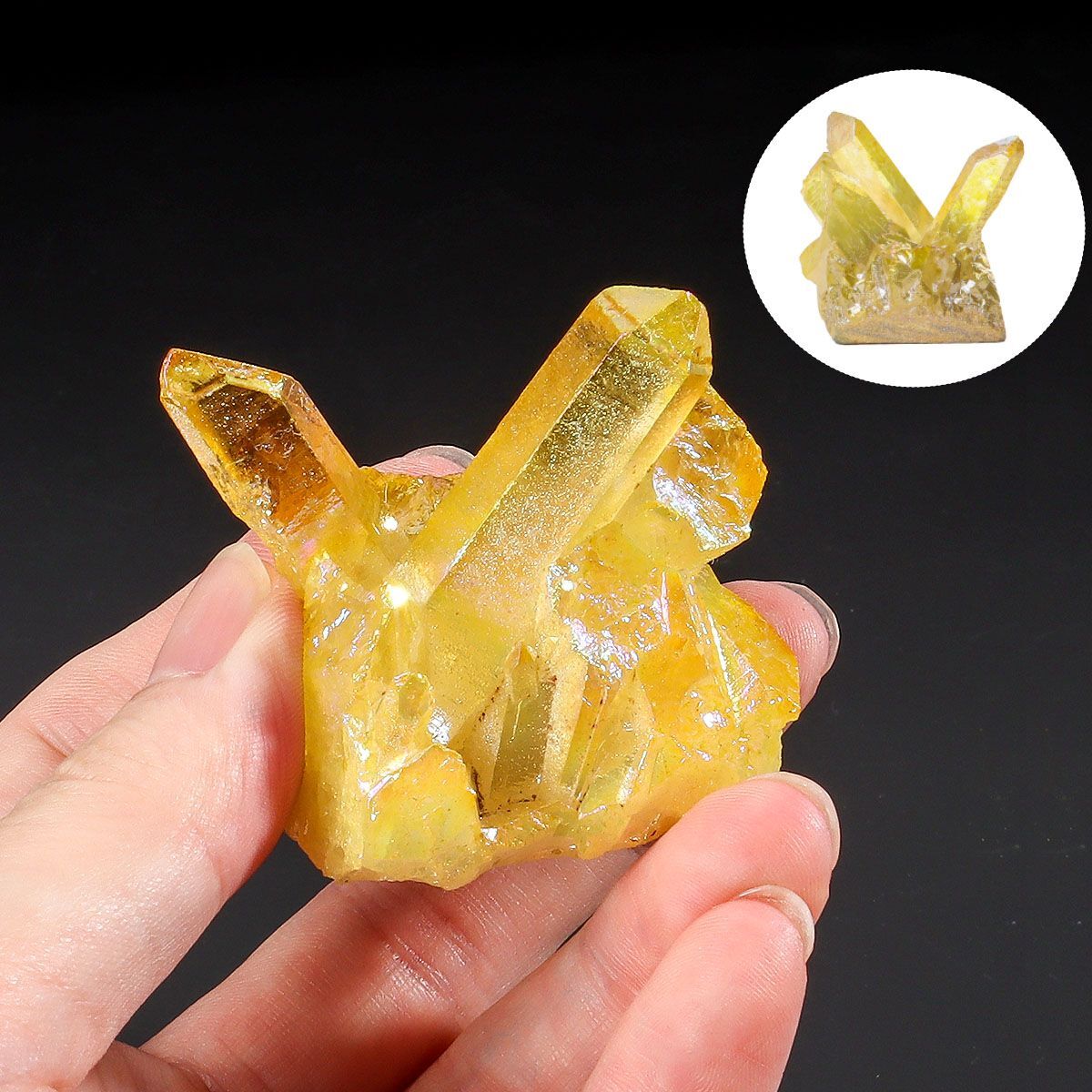 Natural Yellow Topaz Crystal Gems Stone Cluster Mineral Specimen Reiki  Healing
